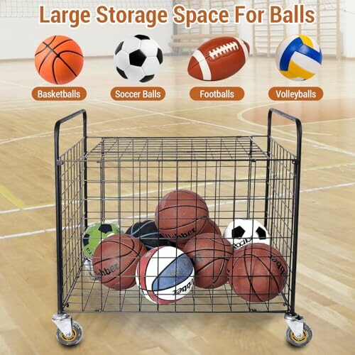 MyGift Sports Ball Storage Cart