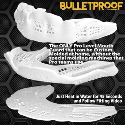 Customizable Bulletproof mouth guard with molding instructions.