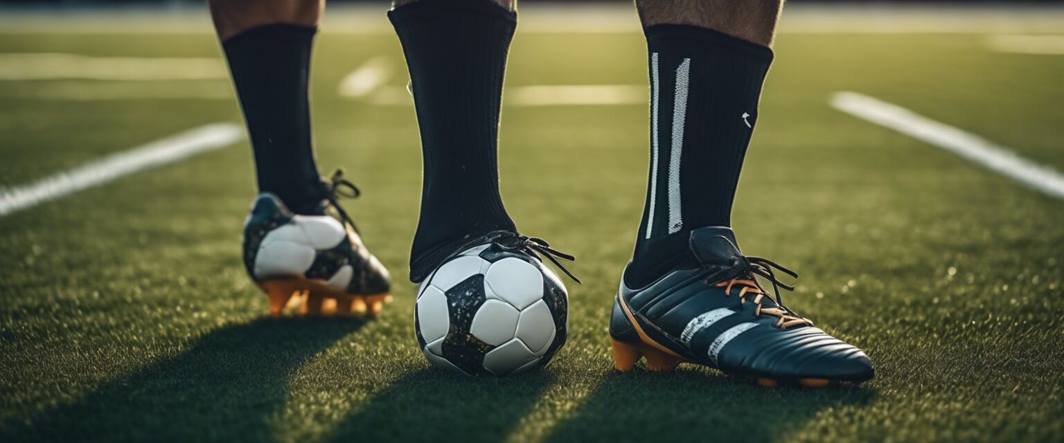 Football Cleats on Grass