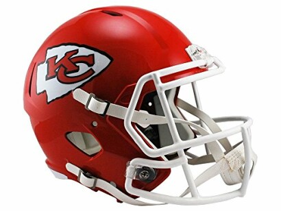 Red football helmet with KC logo.