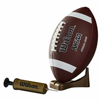 Wilson NCAA football with pump and stand